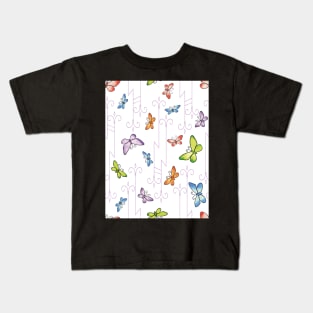 Glass Butterflies Kids T-Shirt